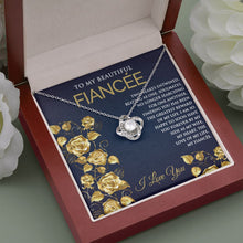 Love Knot Necklace with Message for Fiancee - Meaningful Cards