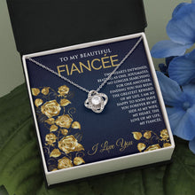 Love Knot Necklace with Message for Fiancee - Meaningful Cards