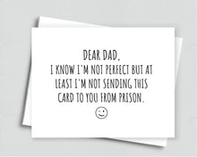Funny Card For Dad, At Least Not From Prison - Meaningful Cards