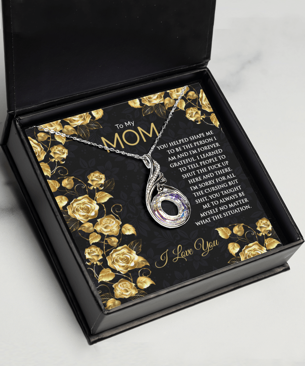 Funny Mother's Day | Birthday Solid Silver Necklace Gift for Mom - Meaningful Cards