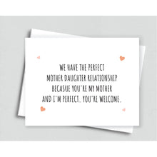 Funny Card for Mom from Perfect Daughter - Meaningful Cards