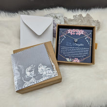 Gift for Bonus Mom - Dainty CZ Sterling Silver Necklace - Meaningful Cards