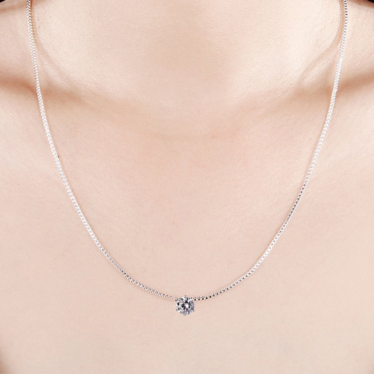 Gift for Mom - Dainty CZ Sterling Silver Necklace - Meaningful Cards