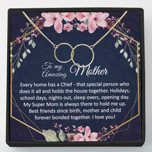 Gift for Mom - Interlocking Circles Necklace - Meaningful Cards