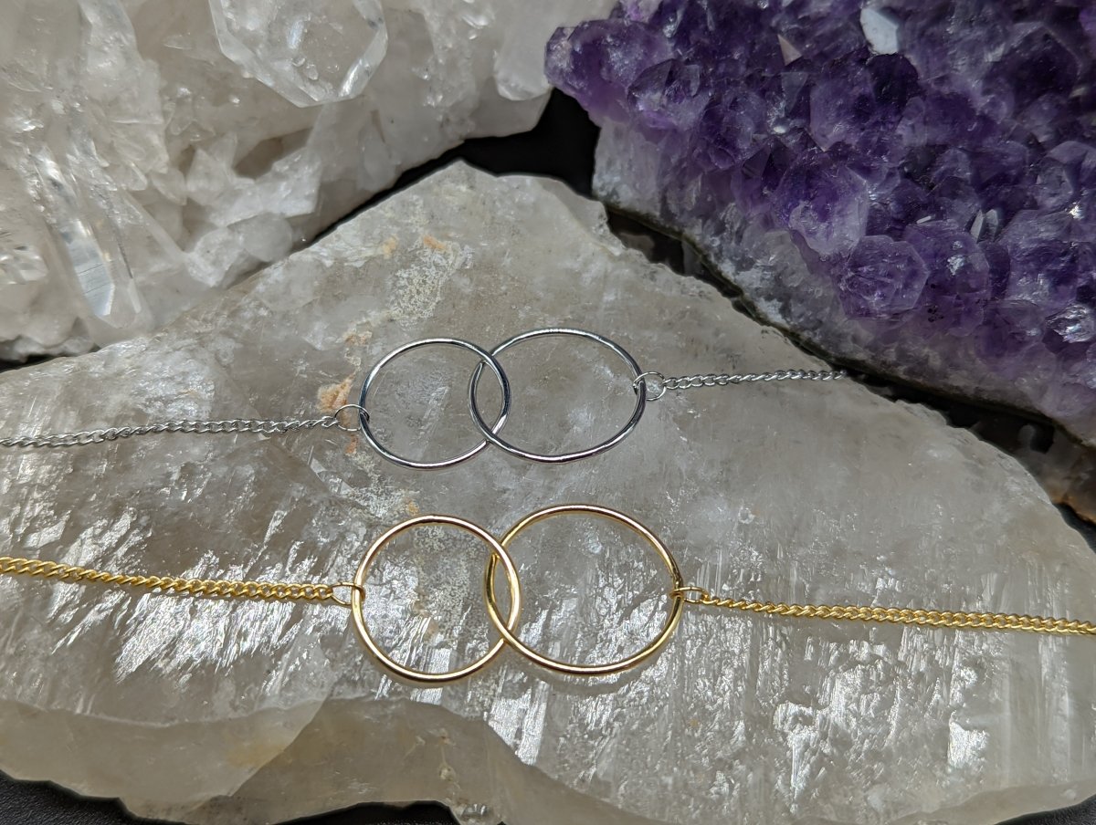 Gift for Niece - Interlocking Circles Necklace - Meaningful Cards