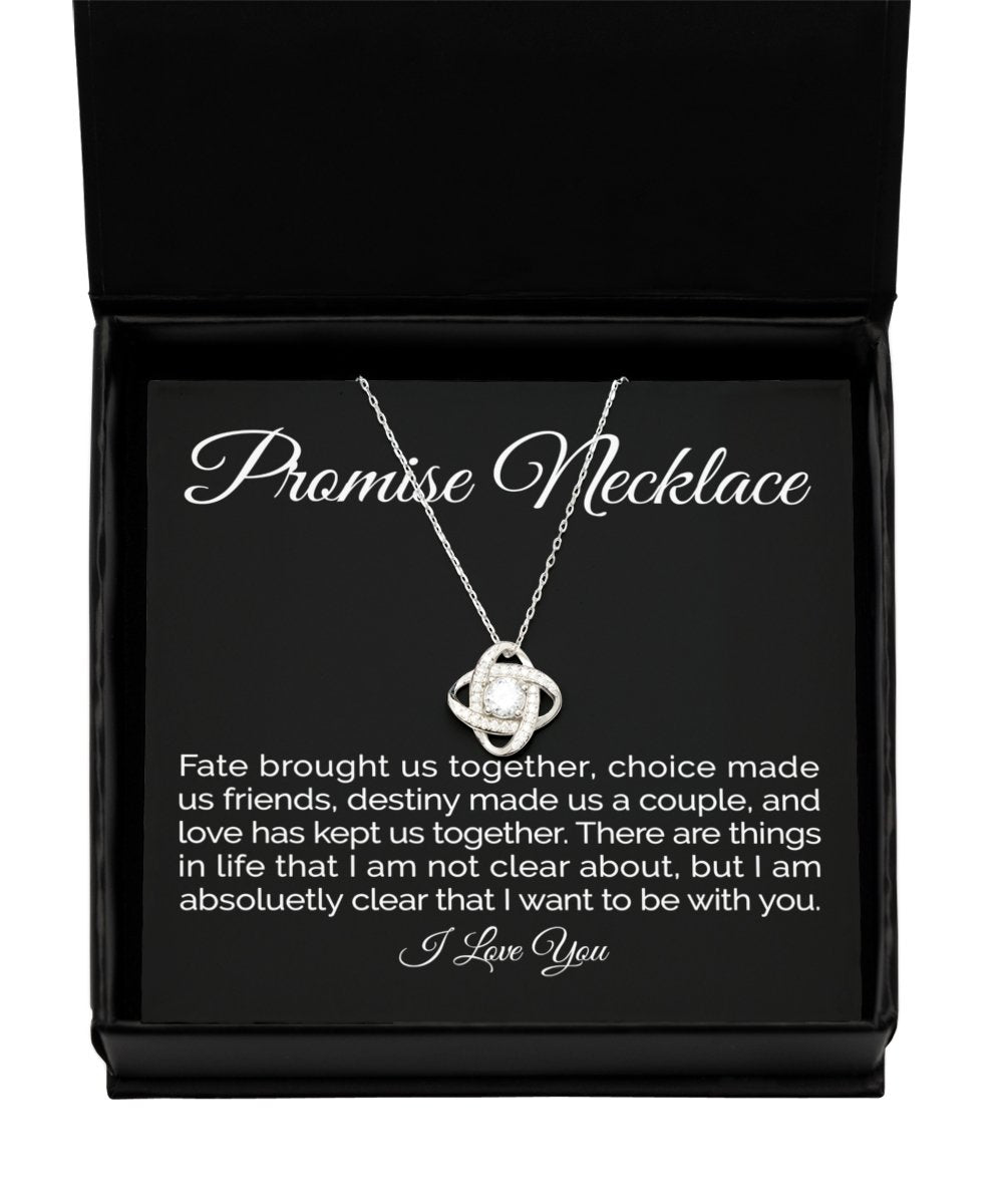 Girlfriend promise necklace sterling silver love knot necklace - Meaningful Cards
