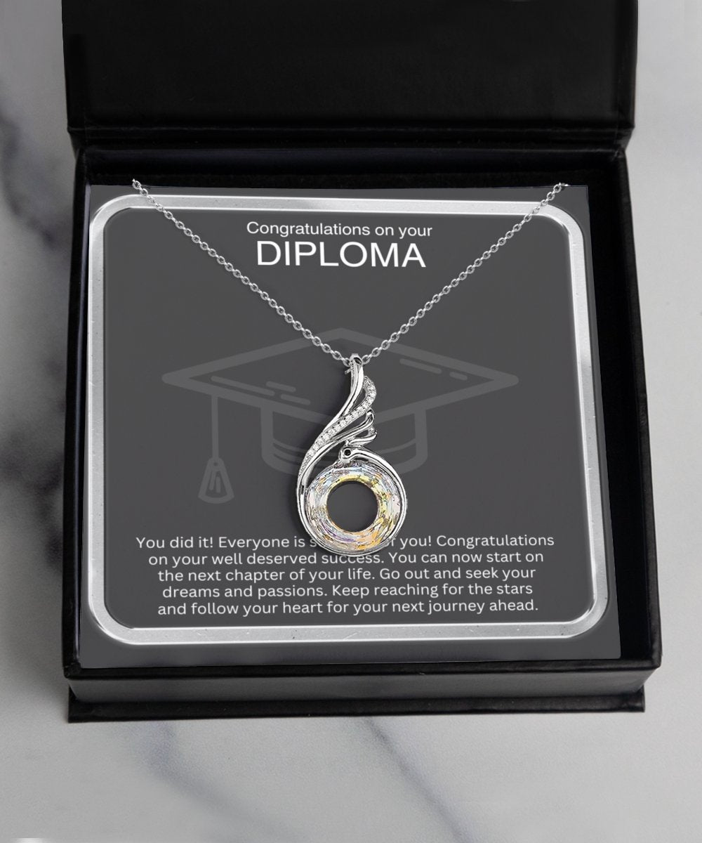 High school grad necklace for her, hs graduation gift, graduation card, congratulations grad card, happy graduation card - Meaningful Cards