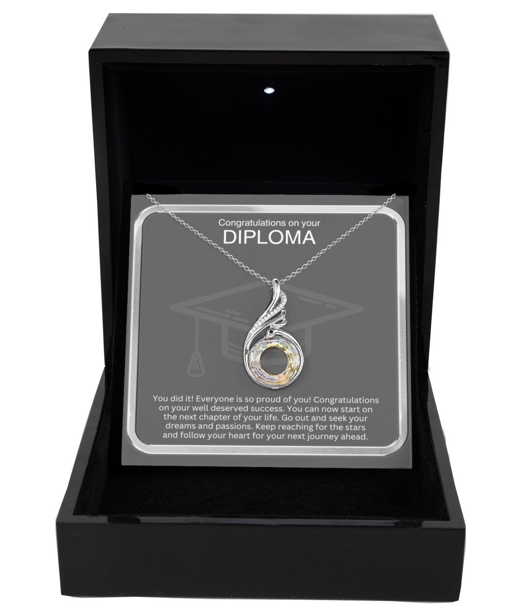 High School Grad Necklace for Her - HS Graduation Gift - Thoughtful Message Card - Graduation Card - Meaningful Cards