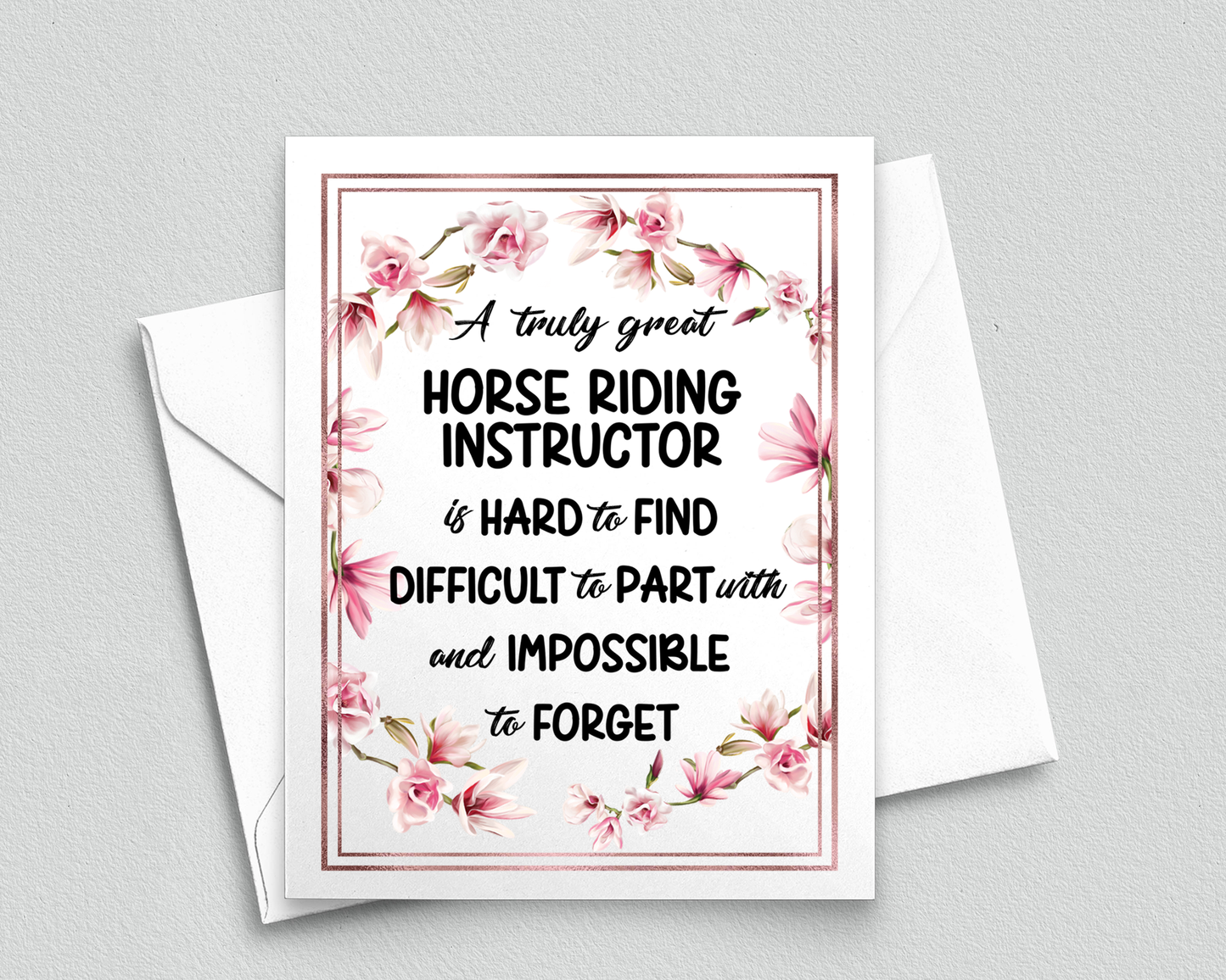 Horse Riding Instructor Thank You Card