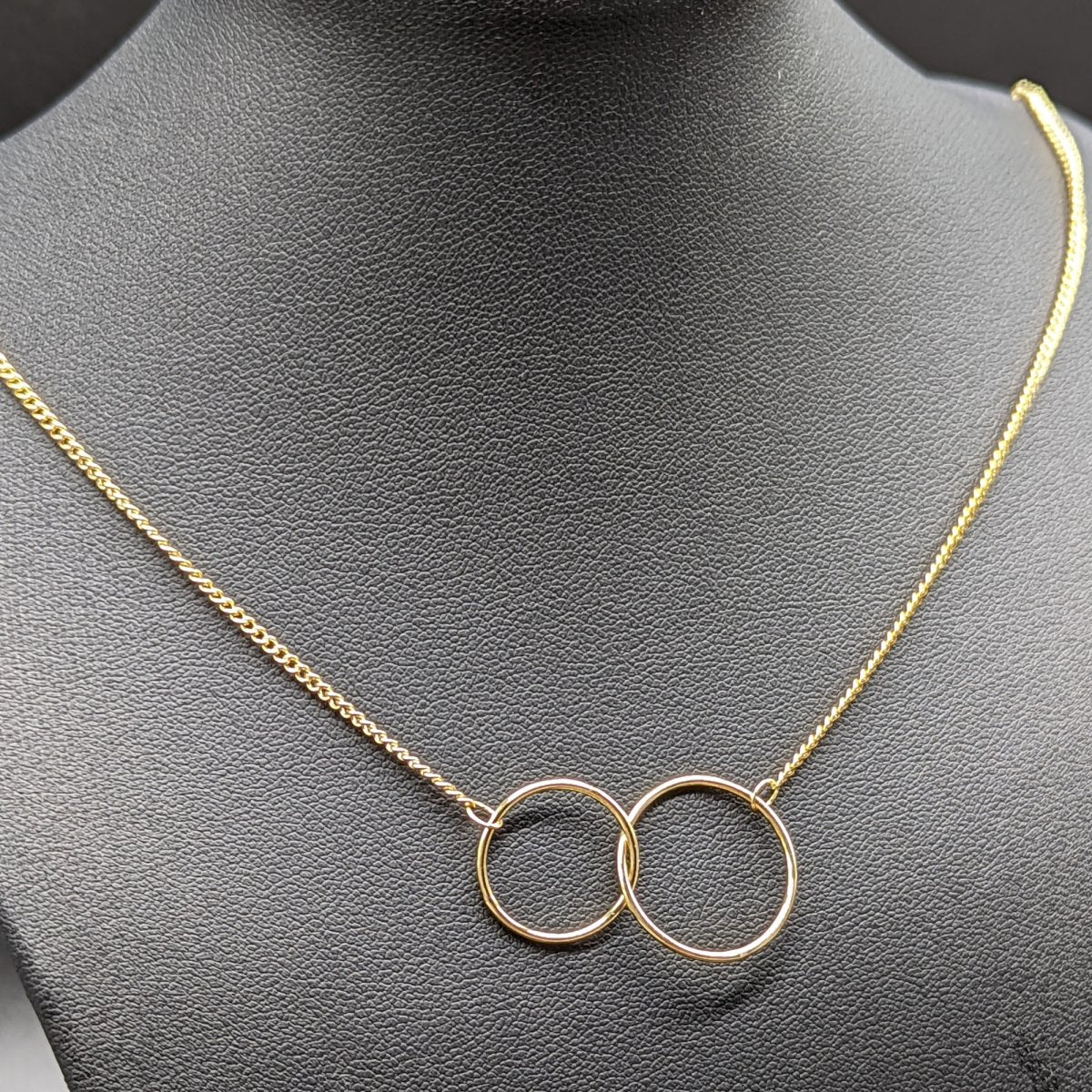 Interlocking Circles Necklace - DNA doesn't make you family, love does - Meaningful Cards