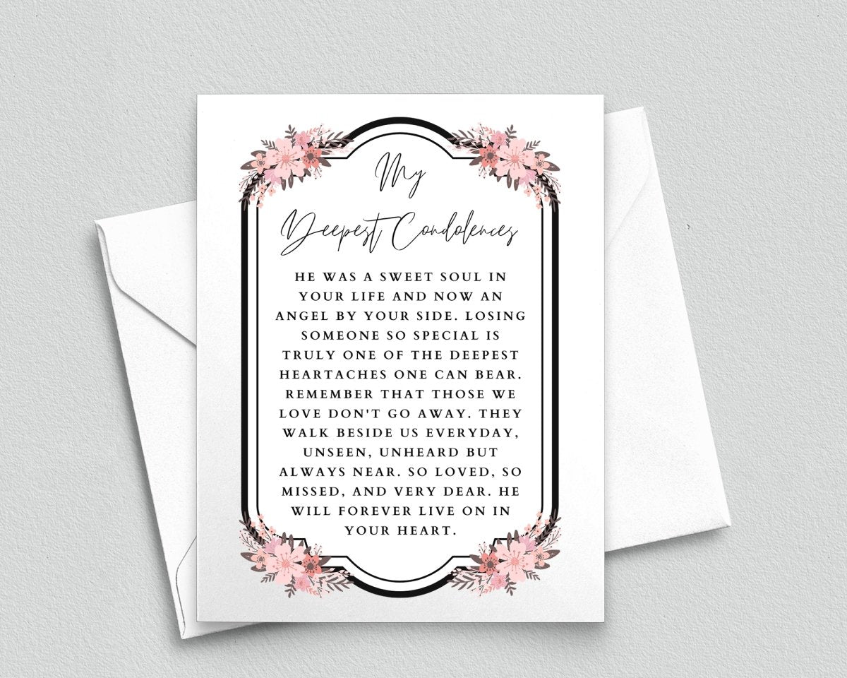 Loss of Boyfriend Gift, Grief Card, Sympathy Card - Meaningful Cards