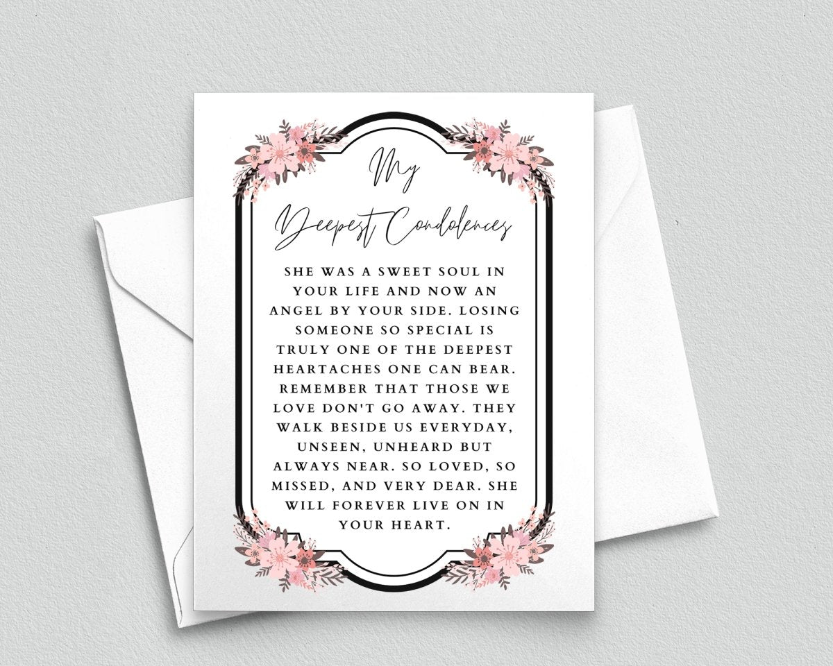 Loss of Daughter Memorial Grief Sympathy Card - Meaningful Cards
