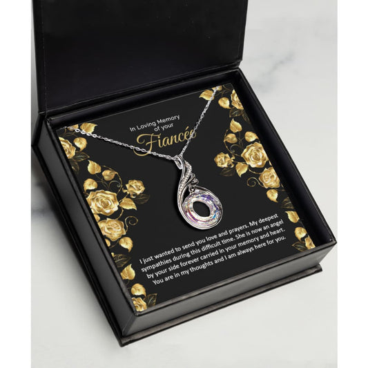 Loss of Fiancee memorial grief sympathy remembrance necklace - Meaningful Cards