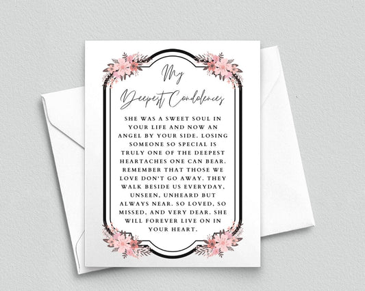Loss of Fiancée Gift, Grief Card, Sympathy Card - Meaningful Cards
