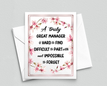 Manager Thank You Card