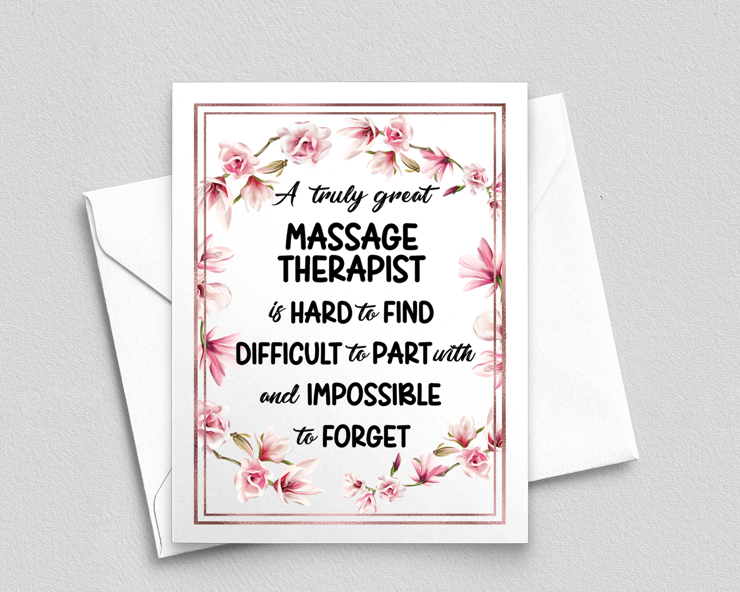 Massage Therapist Thank You Card