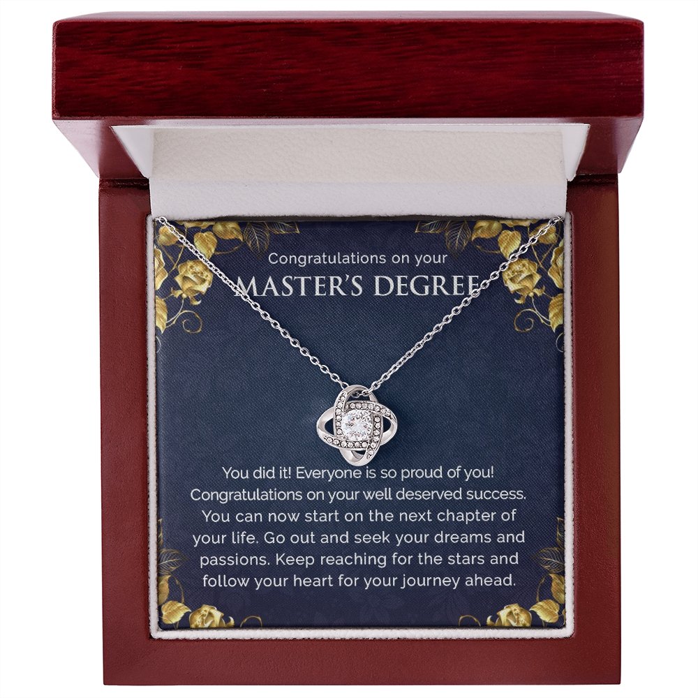 Master's Degree Graduation Gift for Her - Love Knot - Meaningful Cards