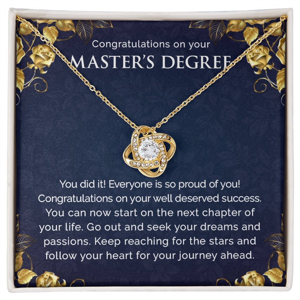 Master's Degree Graduation Gift for Her - Love Knot - Meaningful Cards