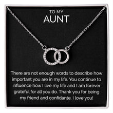 Meaningful To my aunt connected hoops necklace - Meaningful Cards