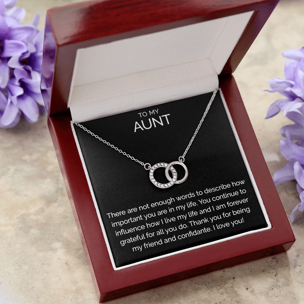 Meaningful To my aunt connected hoops necklace - Meaningful Cards