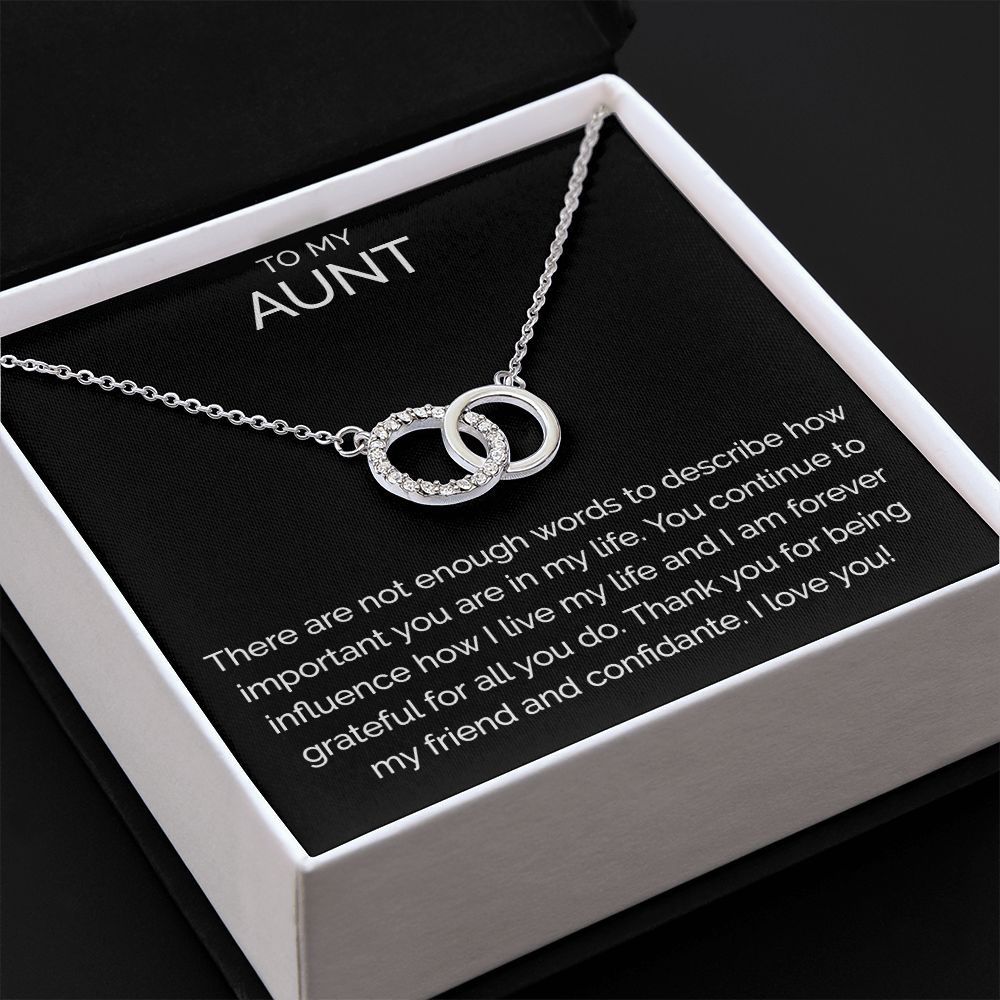 Meaningful To my aunt connected hoops necklace - Meaningful Cards