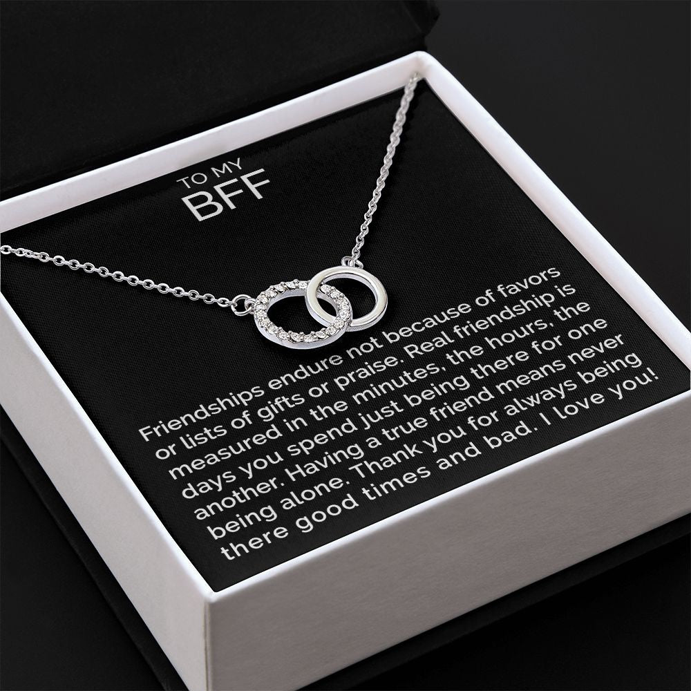 Meaningful To my best friend connected hoops necklace - Meaningful Cards