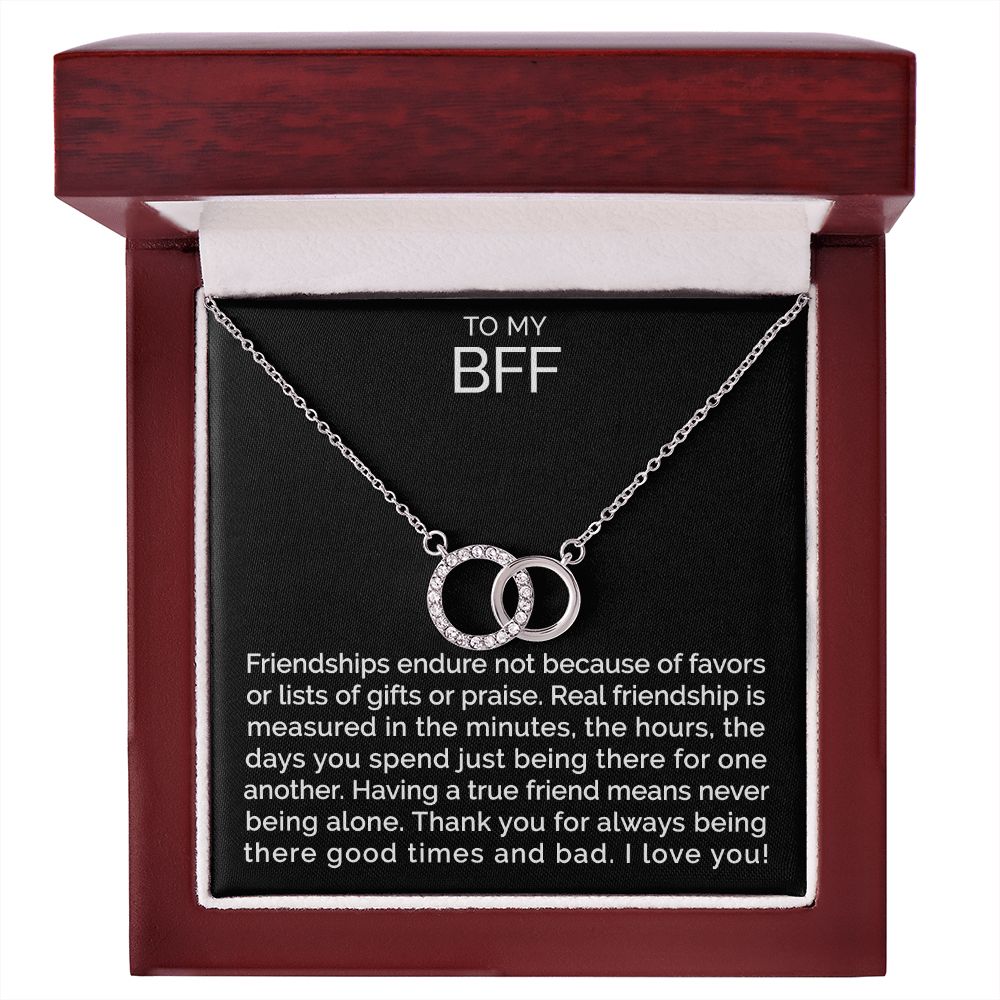 Meaningful To my best friend connected hoops necklace - Meaningful Cards