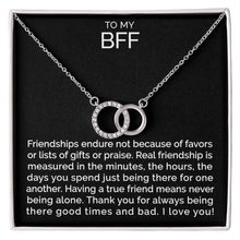 Meaningful To my best friend connected hoops necklace - Meaningful Cards