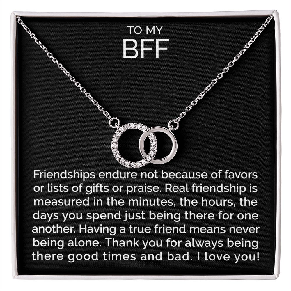 Meaningful To my best friend connected hoops necklace - Meaningful Cards