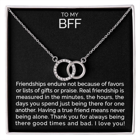 Meaningful To my best friend connected hoops necklace - Meaningful Cards