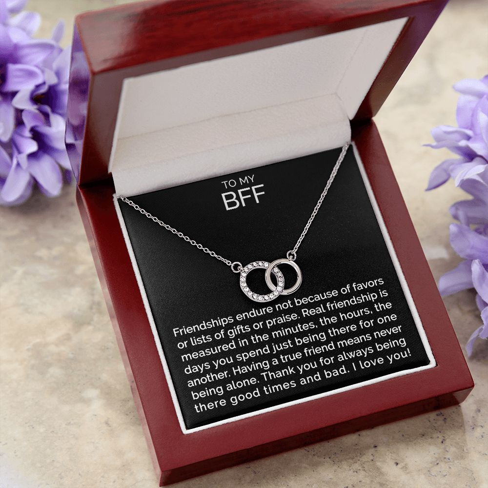 Meaningful To my best friend connected hoops necklace - Meaningful Cards