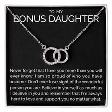 Meaningful To my bonus daughter connected hoops necklace - Meaningful Cards