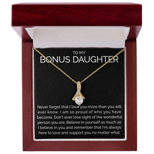 Meaningful To my bonus daughter necklace with thoughtful message - Meaningful Cards