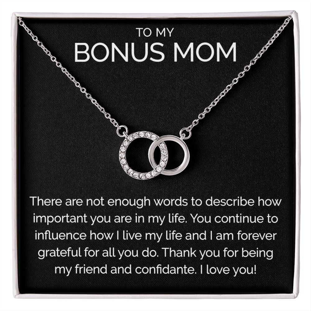 Meaningful To my bonus mom connected hoops necklace - Meaningful Cards