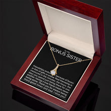 Meaningful To my bonus sister necklace with thoughtful message - Meaningful Cards