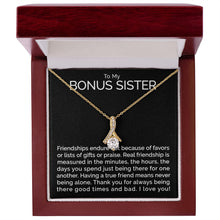 Meaningful To my bonus sister necklace with thoughtful message - Meaningful Cards
