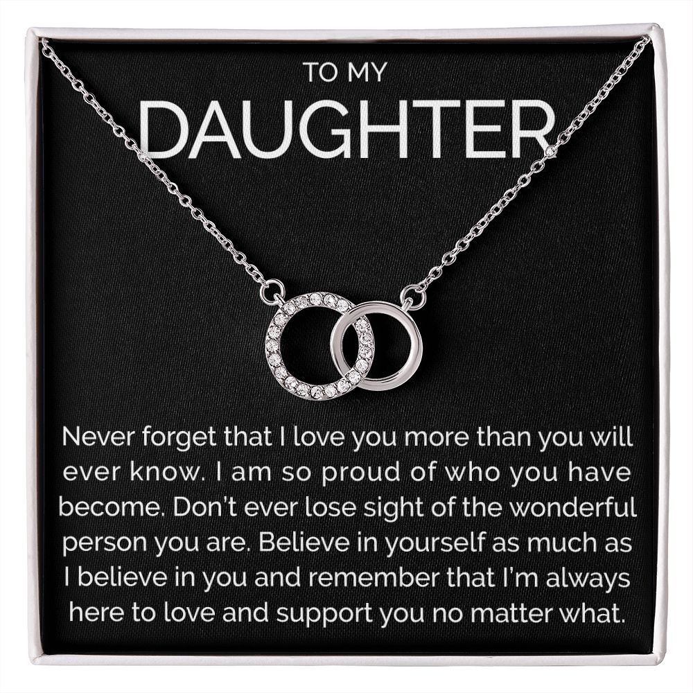 Meaningful To my daughter connected hoops necklace - Meaningful Cards