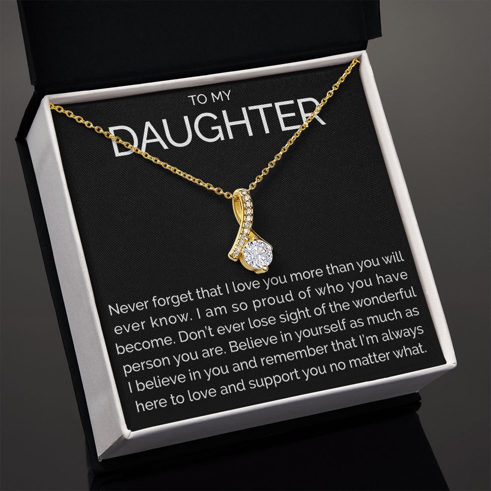 Meaningful To my daughter necklace with thoughtful message - Meaningful Cards