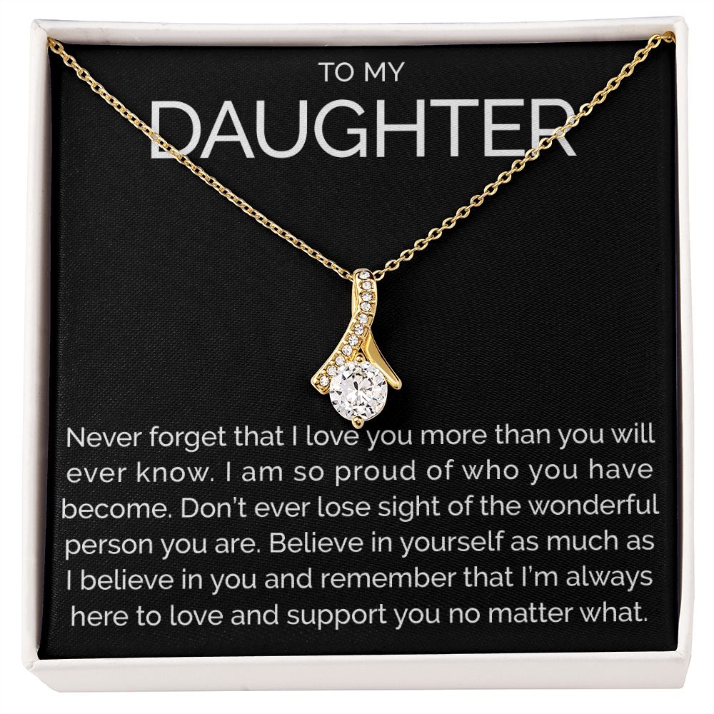 Meaningful To my daughter necklace with thoughtful message - Meaningful Cards