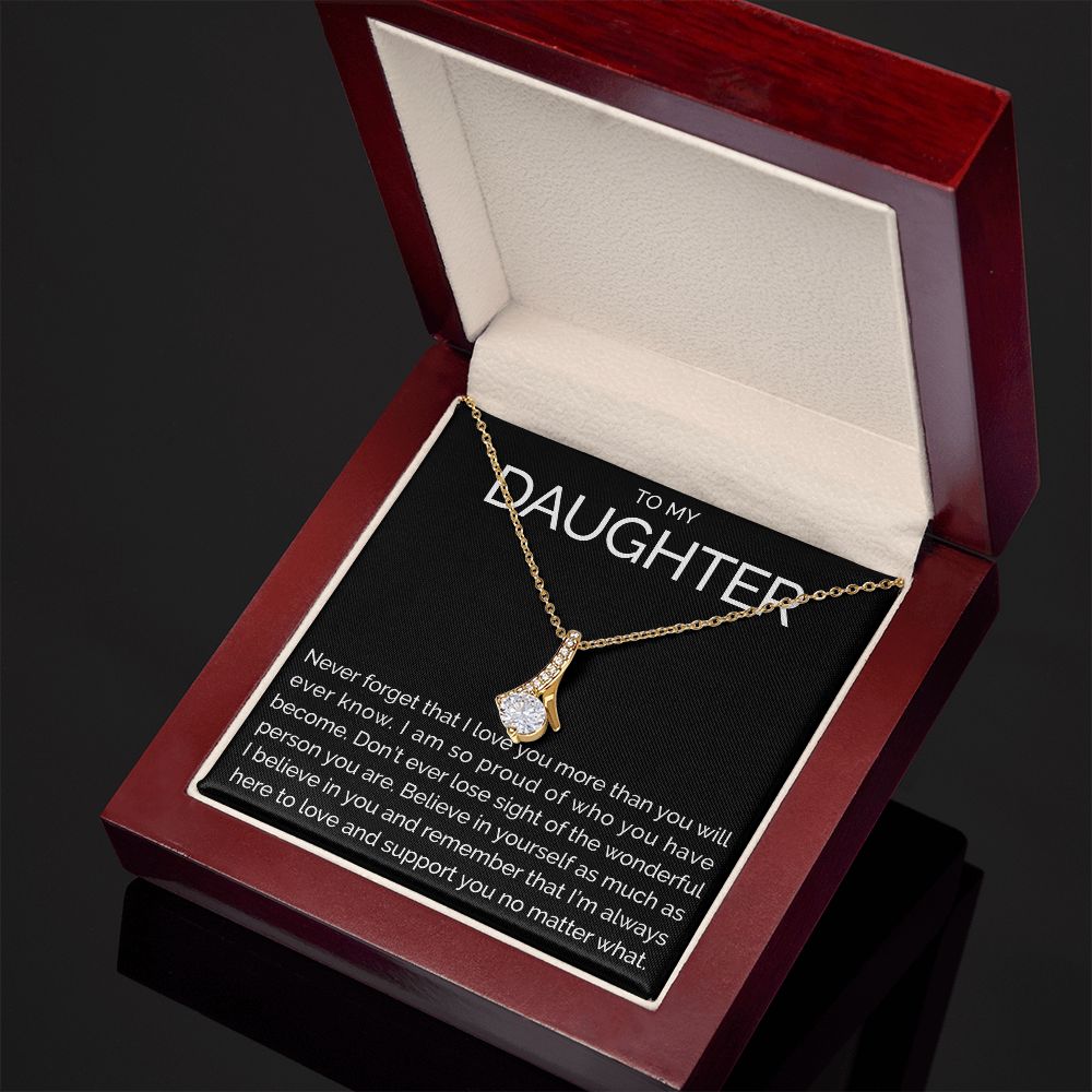 Meaningful To my daughter necklace with thoughtful message - Meaningful Cards