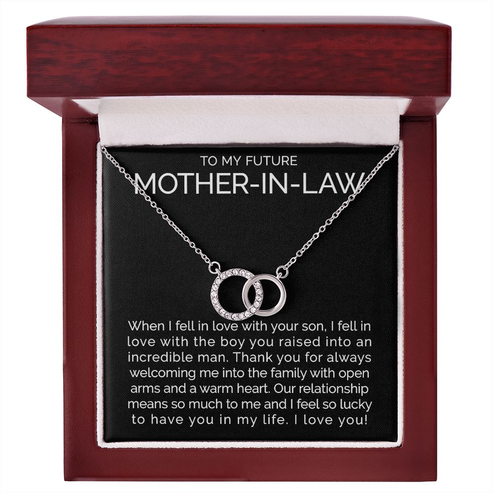 Meaningful To my future mother in law connected hoops necklace - Meaningful Cards