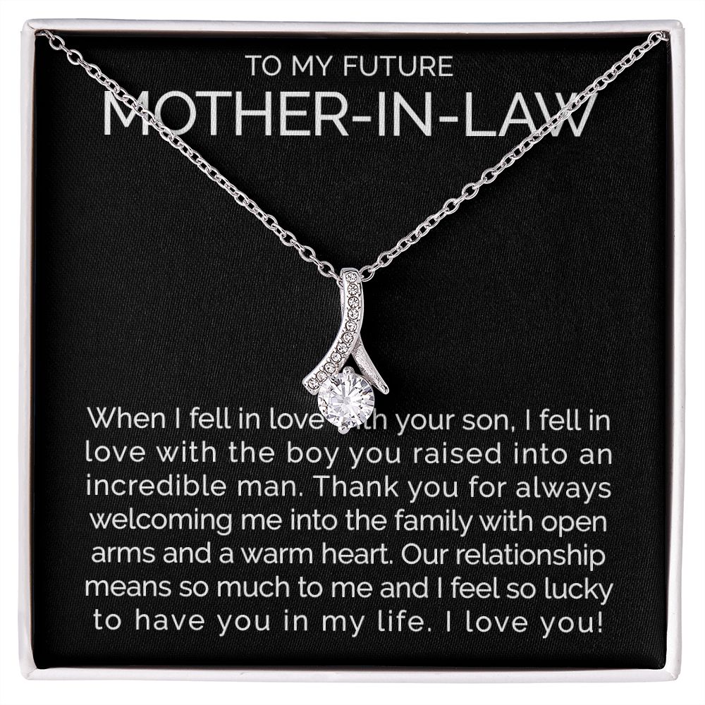 Meaningful To my future mother in law necklace with thoughtful message - Meaningful Cards
