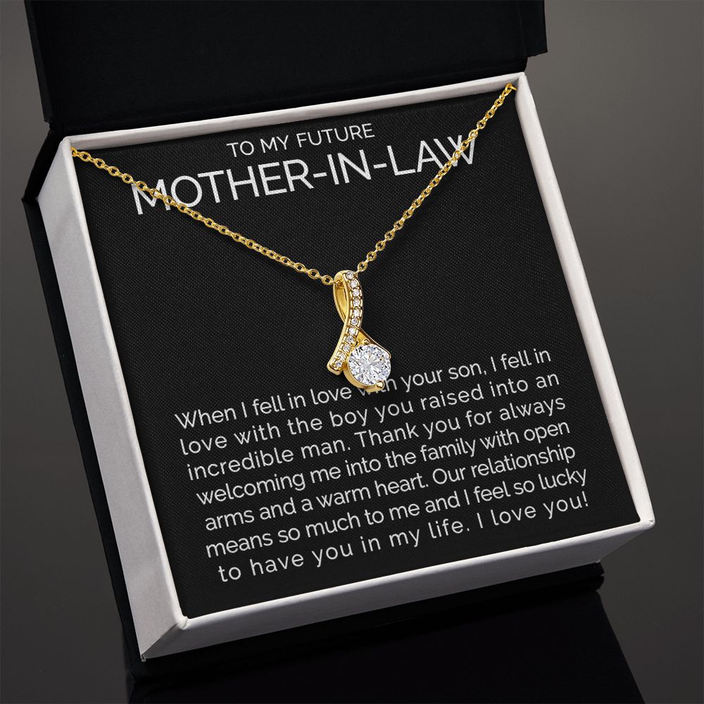 Meaningful To my future mother in law necklace with thoughtful message - Meaningful Cards