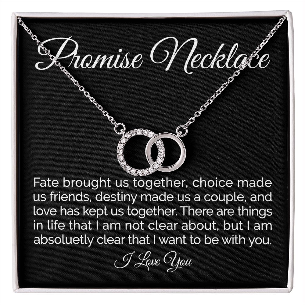 Meaningful To my girlfriend promise necklace connected hoops necklace - Meaningful Cards