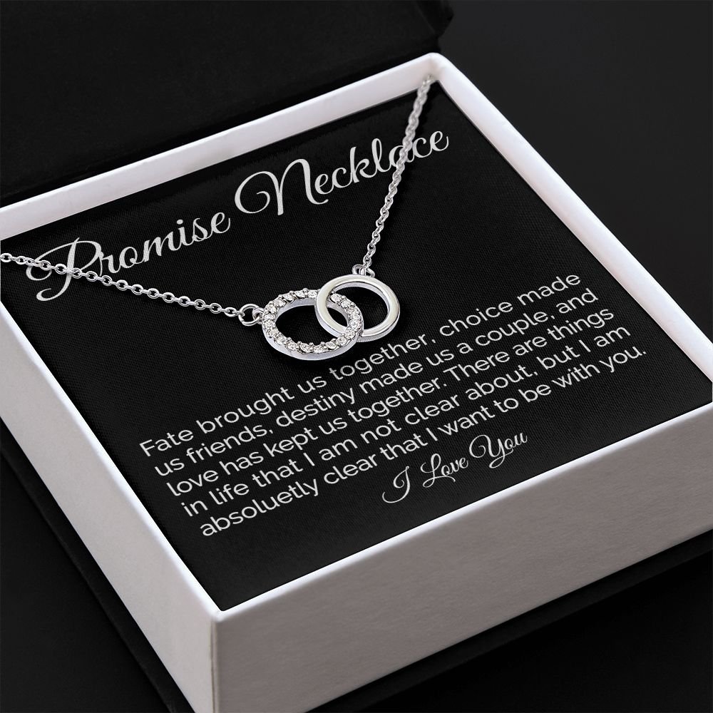 Meaningful To my girlfriend promise necklace connected hoops necklace - Meaningful Cards