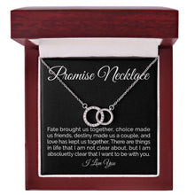 Meaningful To my girlfriend promise necklace connected hoops necklace - Meaningful Cards
