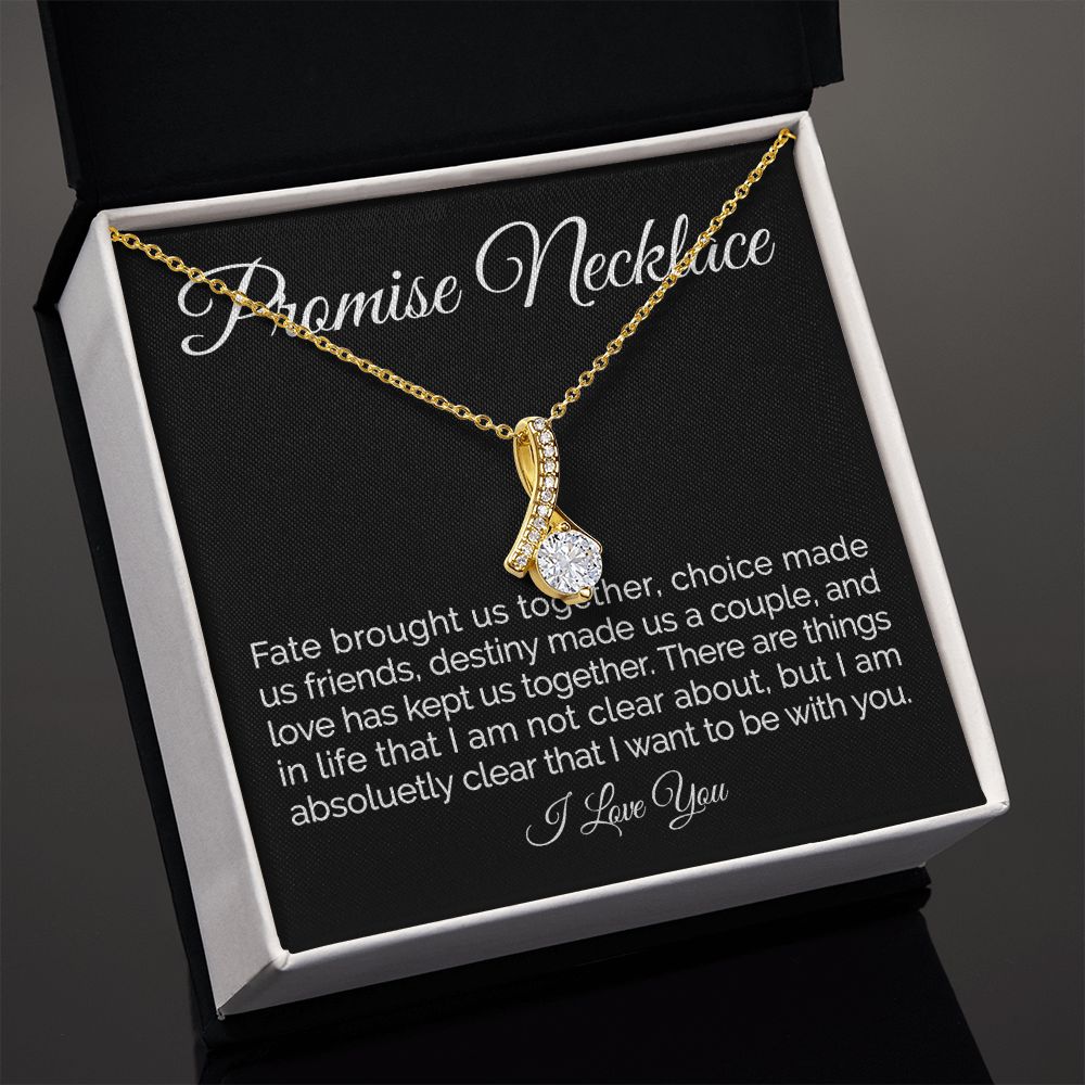 Meaningful To my girlfriend promise necklace necklace with thoughtful message - Meaningful Cards