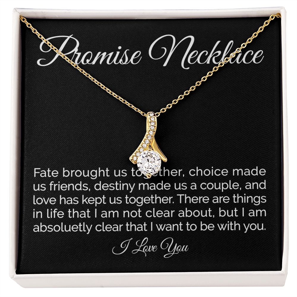 Meaningful To my girlfriend promise necklace necklace with thoughtful message - Meaningful Cards