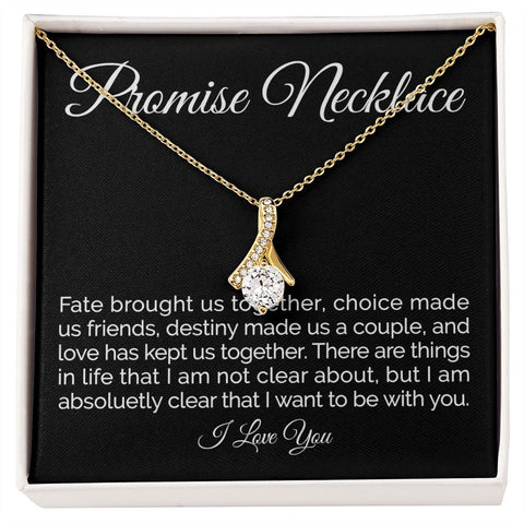 Meaningful To my girlfriend promise necklace necklace with thoughtful message - Meaningful Cards