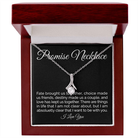 Meaningful To my girlfriend promise necklace necklace with thoughtful message - Meaningful Cards